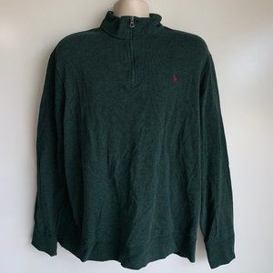 POLO Ralph Lauren Performance Green 1/4 Zip Sweater Men's Size XL